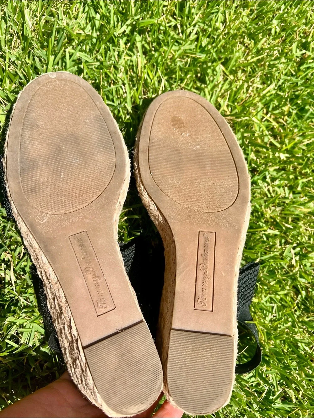 Tommy Bahama Espadrilles Black Mesh Wedges Beachy Coastal 9 Preppy Boho